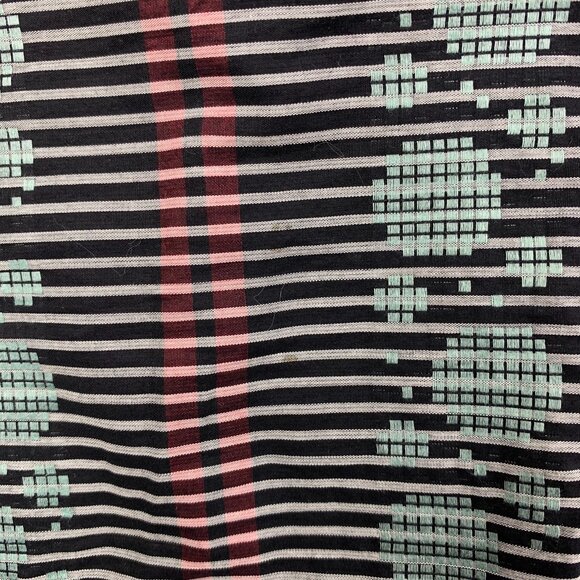 Robert Graham Mens Shirt Medium Black Red Blue Striped Pixel Pattern Button Up - Picture 11 of 11